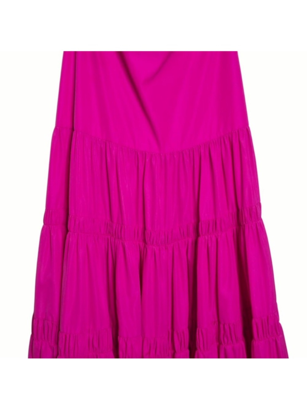 Alexis Azalea Maxi Dress Magenta Pink Twist Cutout Tiered Gown M‎ - Picture 7 of 16
